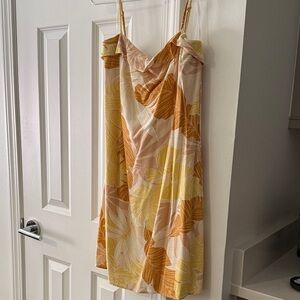 Hausen Tropical Leaf Print Isabel Dress